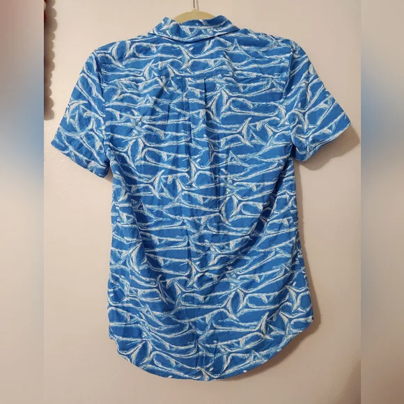 4 for $40 Vineyard Vines Blue Performance Shirt Youth 12-14 NWT - Picture 4 of 6